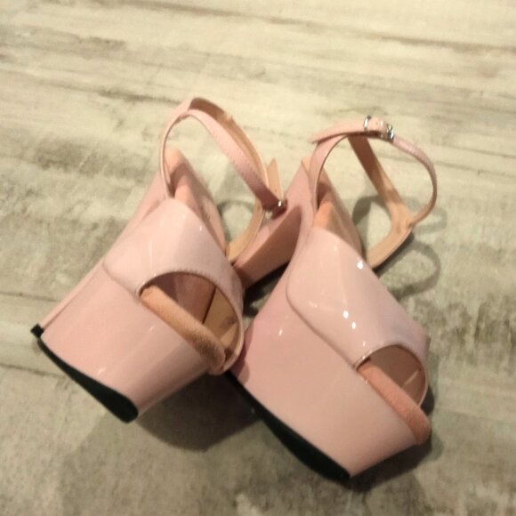 Baby Pink Pleaser Adore-709 Platform Stilettos - Picture 6 of 7